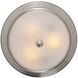 Decorative 3 Light 15 inch Satin Platinum Flushmount Ceiling Light in White Alabaster, Large